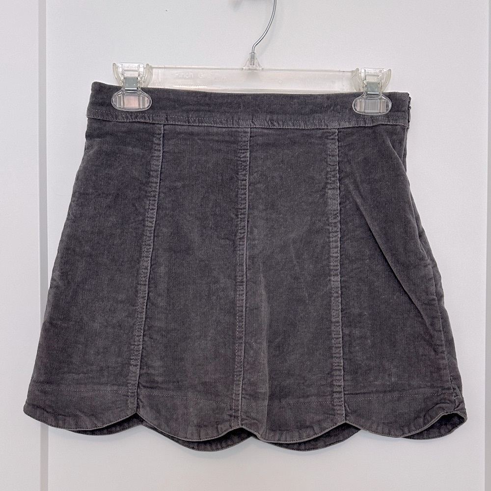 NWT Altar'd State Corduroy Skirt, Size Small, Gray